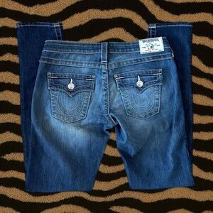 True Religion Blue Low Rise Skinny Jeans – 28